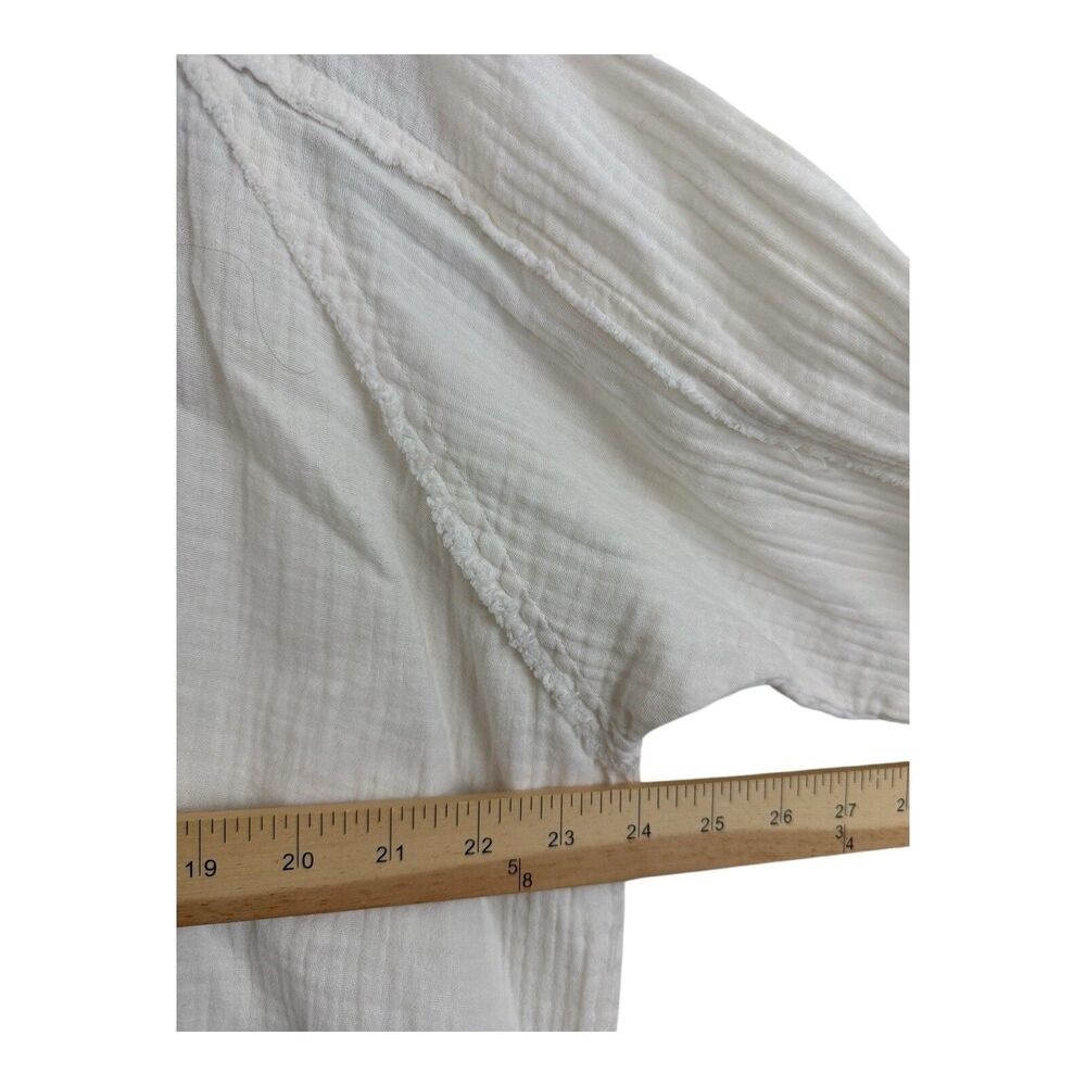 Johnny Was Embroidered Tunic Top Cotton Belvedere Gauze Boho Indie Hippie Summer - Picture 7 of 9